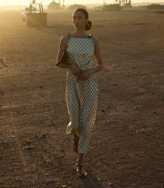 Amorette Dress – Sunlight Taormina Paisley Silk-Viscose
