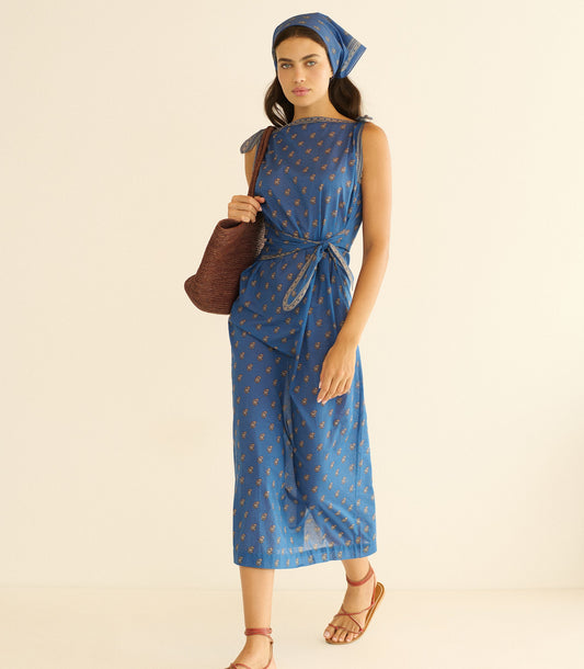Amorette Dress – Eartha Paisley Cotton Voile Sleeveless