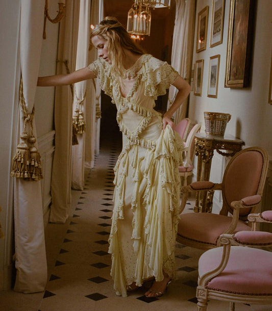 Antoinette Anniversary Dress – Galette Silk Crinkle Chiffon