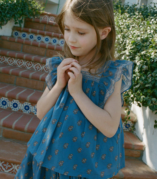 Bari Cotton Voile Top – Eartha Paisley Print