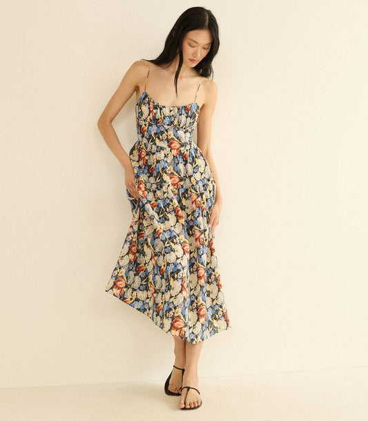 Benoit Tiered Ramie Dress – Petit Jardin de Villandry